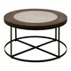 image 2 of Interiors by Premier Modern Side Table With Latticed Base, Practical Wooden Round Table For Outdoor Patio,  Black Bedside Table Black