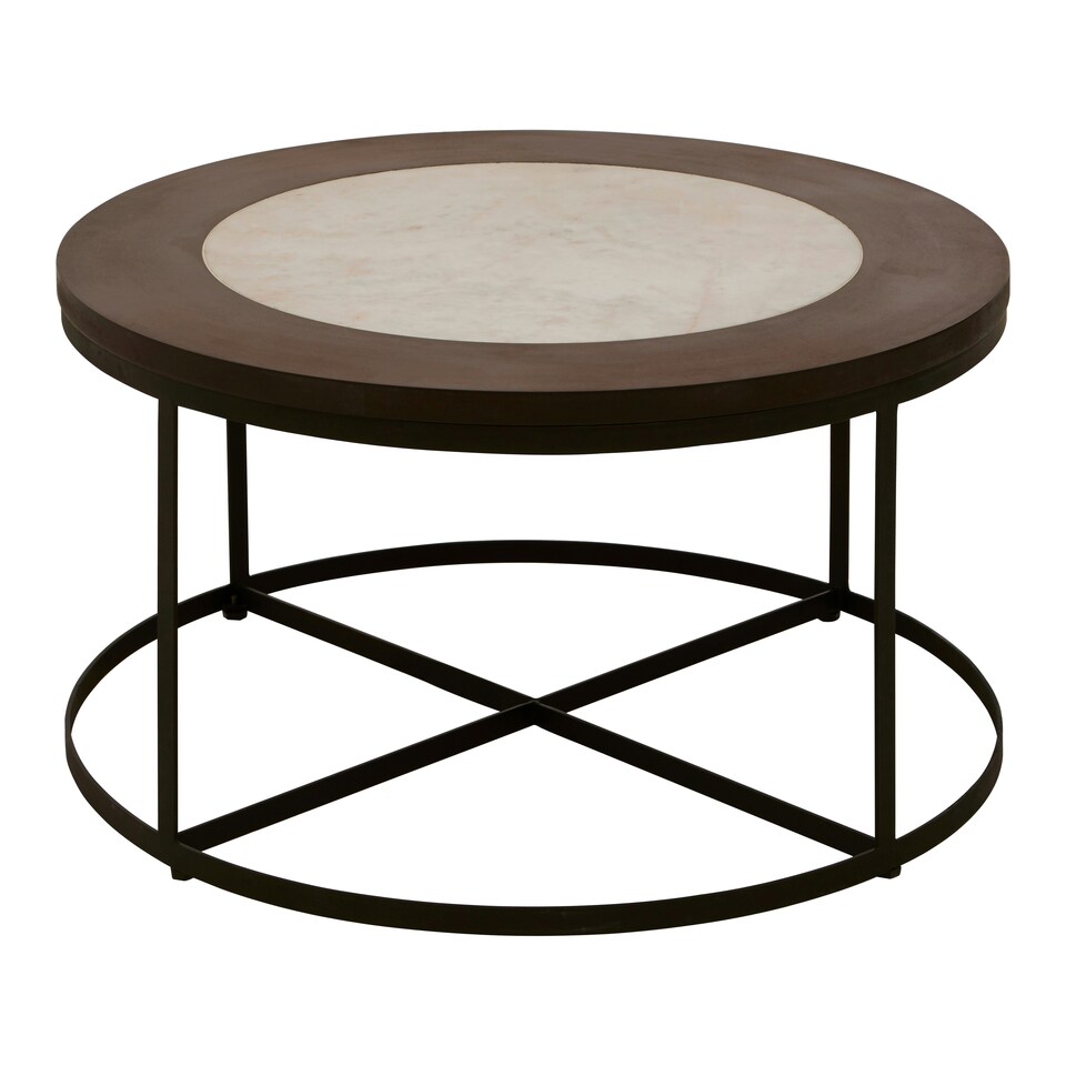 image 1 of Interiors by Premier Modern Side Table With Latticed Base, Practical Wooden Round Table For Outdoor Patio, Black Bedside Table Black
