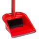 image 3 of 2 x Red Long Handled Tall Household Dustpan & Brush Set Ideal For Sweeping Up Dirt Red