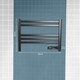 image 5 of Infrared Heating Towel Rail Radiator, Modern Heating Warmer Wall Mounted Ladder for Bathroom ( Black)