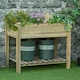 image 2 of Outsunny Raised Garden Bed with Legs and Storage Shelf Elevated Wood