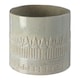 image 3 of Interiors by Premier Small Ceramic Planter with Embossed Pattern and Tribal Design, Modern Indoor Planter for Living Room Green