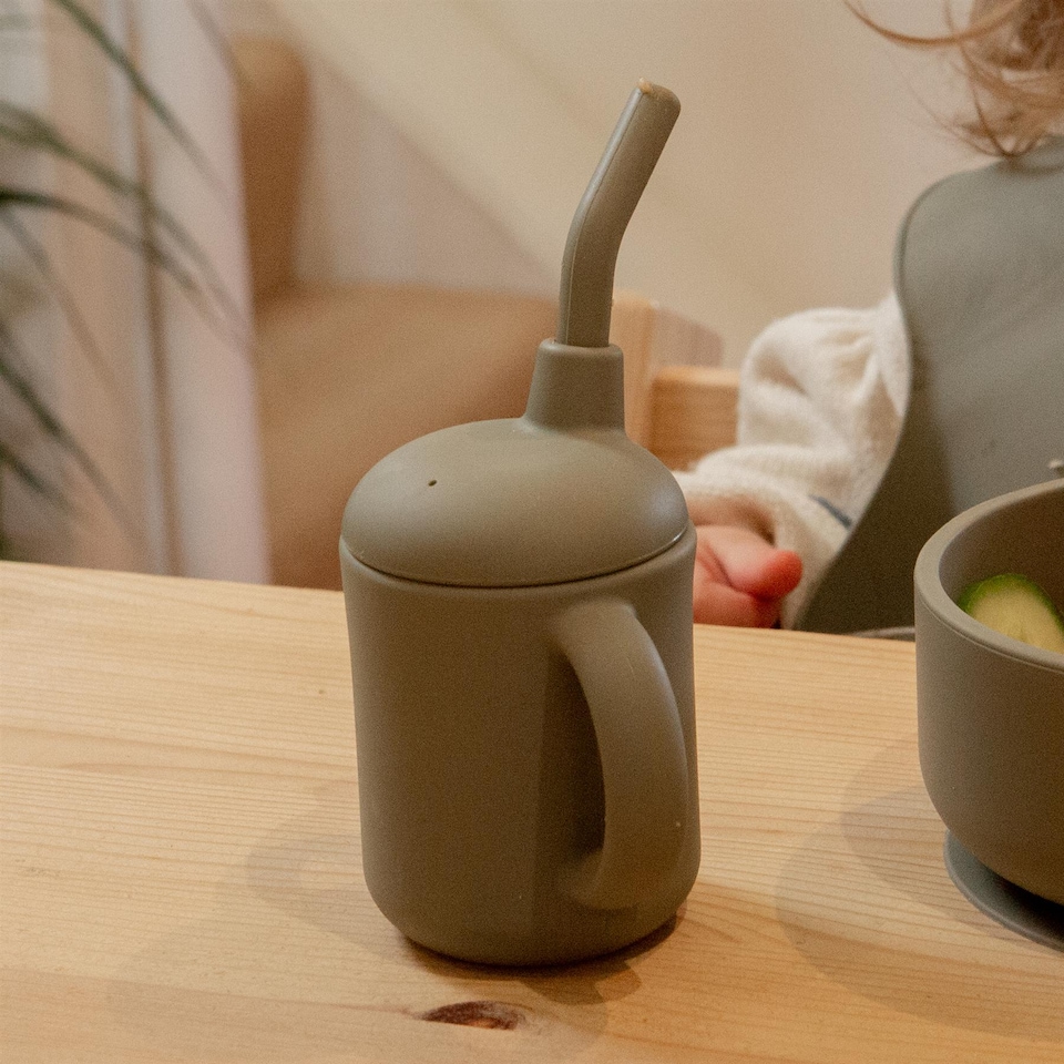 image 1 of Tiny Dining Baby Silicone Training Cup - 170ml - Silver Sage | Green | Silver Sage