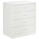 image 1 of HOMCOM Storage Cabinet Vertical Drawer Chest of 4 w/ Metal Rails