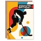 image 1 of Sport Ice Hockey Player Colourful Geometric Birthday Card