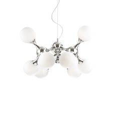 Nodi Bianco  9 Light Small Molecular Ceiling Pendant Chrome, E14