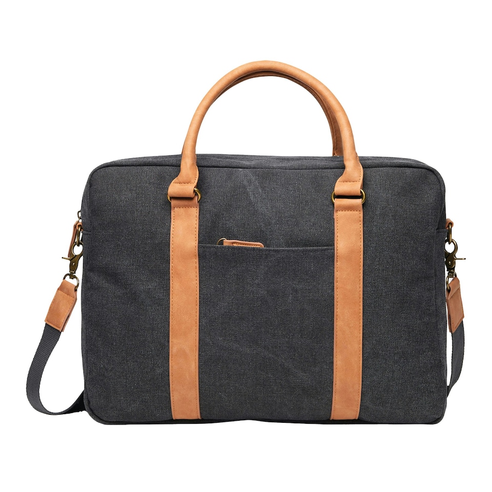 image 1 of Vinga Bosler Canvas Recycled 0.35L Laptop Bag - Black - 40cm x 30cm x 9cm Black | 40cm x 30cm x 9cm