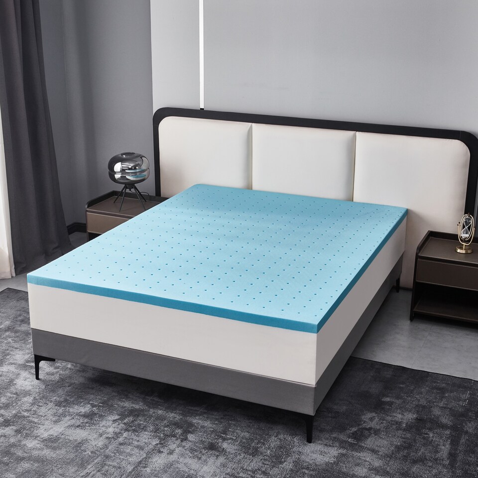 image 1 of Ezysleep 30Cm Premium Memory Foam Support Mattress - Cool Sensation Cover 5 Year Warranty | Blue | Blue