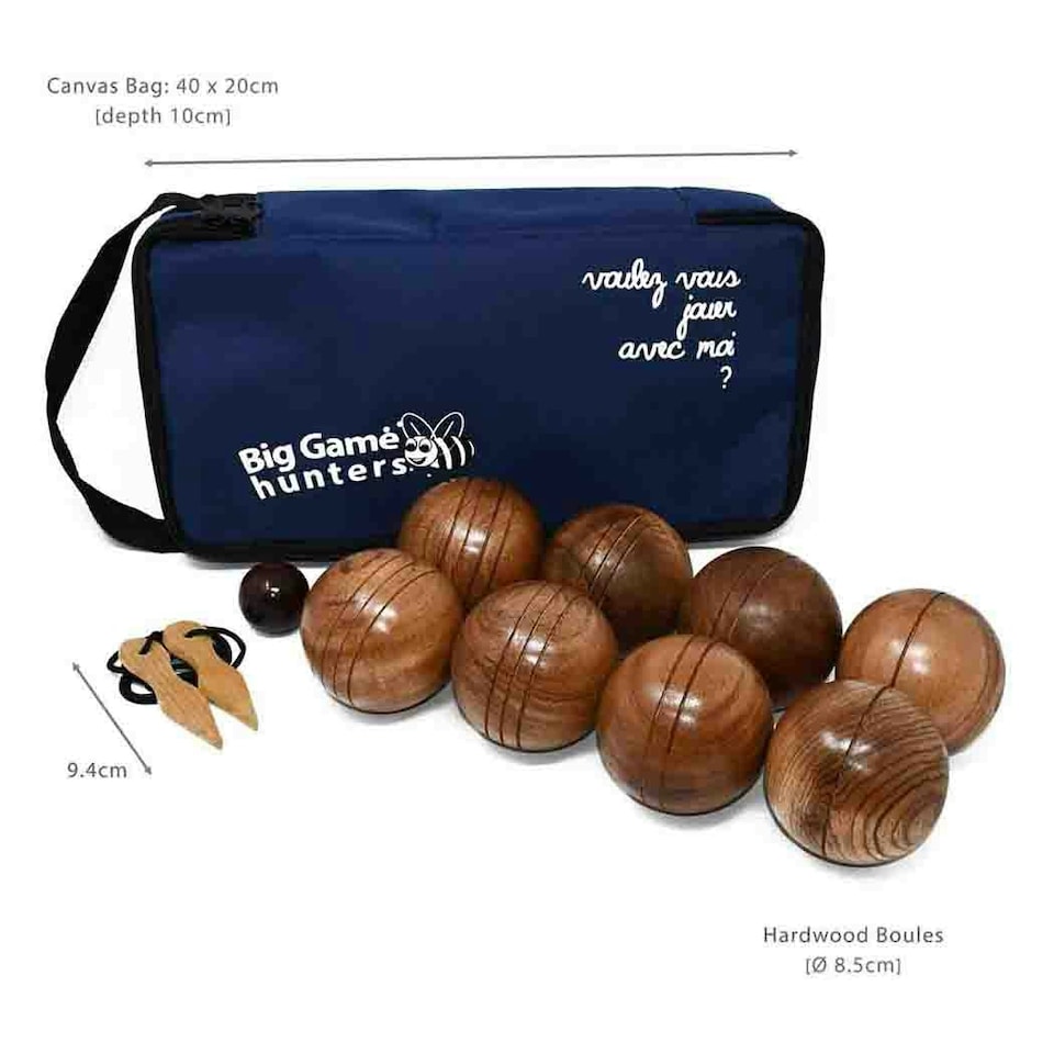 image 1 of Wooden Boules Set - Pétanque - Deluxe Game Set