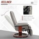image 3 of HOMCOM Ergonomic Office Recliner Sofa Chair PU Leather Armchair Lounger Grey