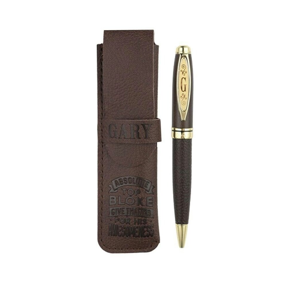 History & Heraldry Bamboo Ballpoint Pen Gary - Brown