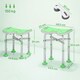 image 7 of HOMCOM Aluminium Shower Stool for Elderly Disabled Non-Slip Bath Stool Green