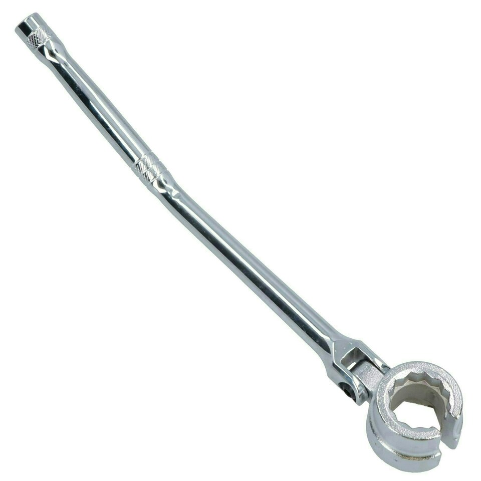 image 1 of Flexible Oxygen Lambda Sensor Socket Wrench Offset Handle Spanner AT957