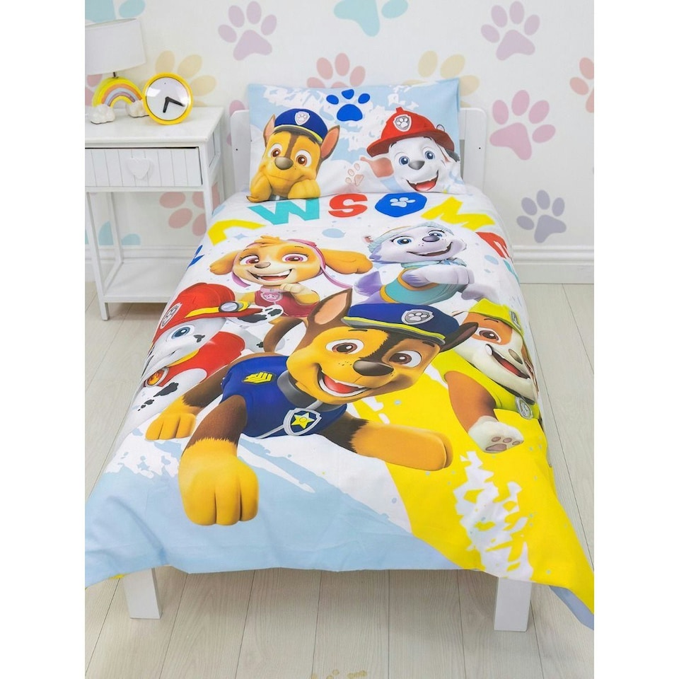 image 1 of Paw Patrol Childrens/Kids Splodge Duvet Cover Set - Multicoloured - Junior | Multi | Single