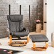 image 2 of Modena Swivel Recliner with Massage and Heat Grey