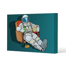 loneliness in space. Pop art retro (Canvas Print) 127 x 101 x 4cm