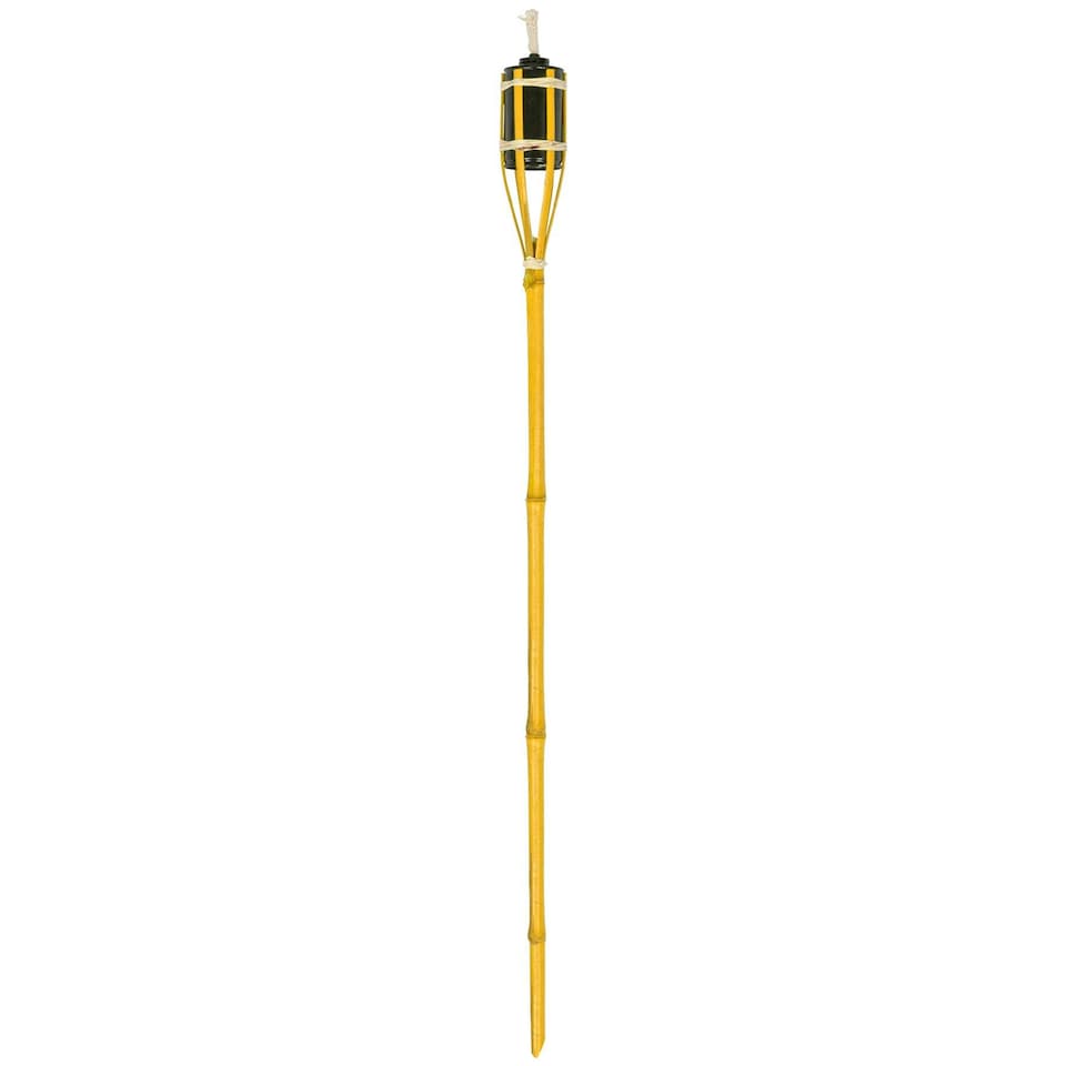 image 1 of Harbour Housewares Bamboo Garden Fire Torches - 113cm - Yellow - Pack of 6
