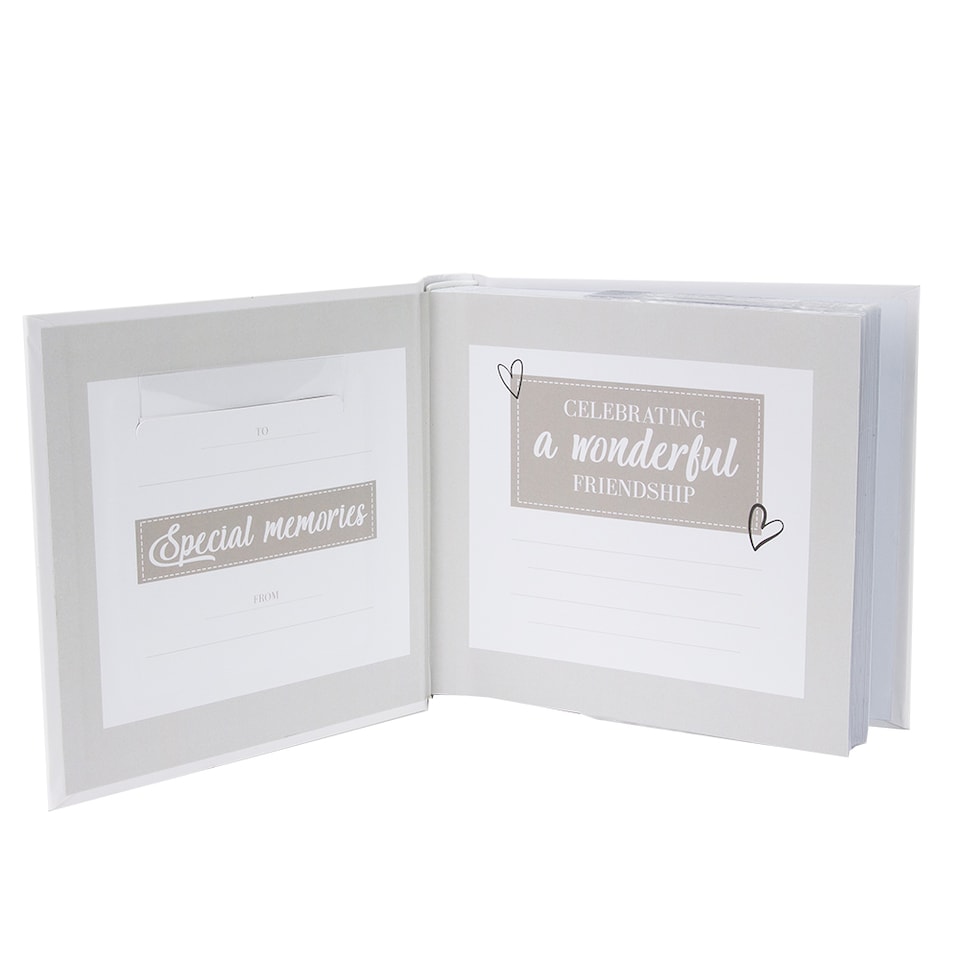 image 1 of Modern Friends Forever Photo Album with Gold Foil Text - Holds 80 4x6 Pictures