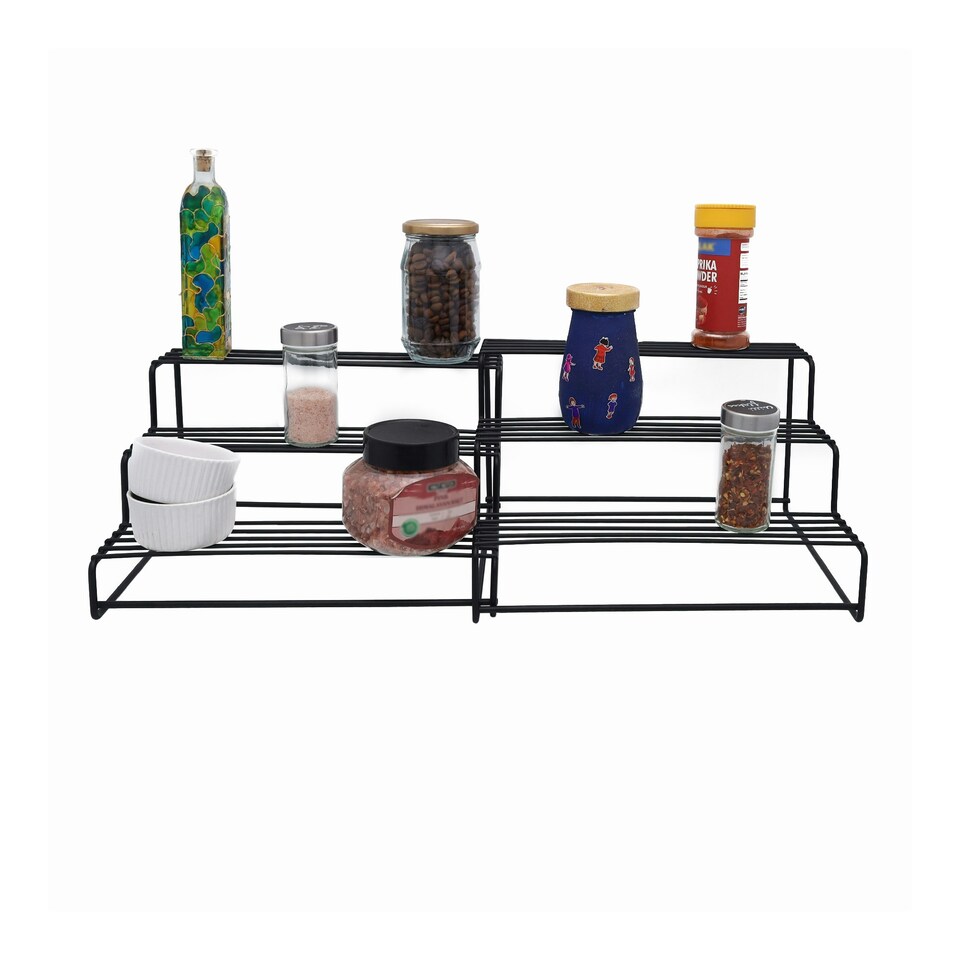 image 1 of Buckingham High End Expandable Cupboard Storage Organising Rack - Black