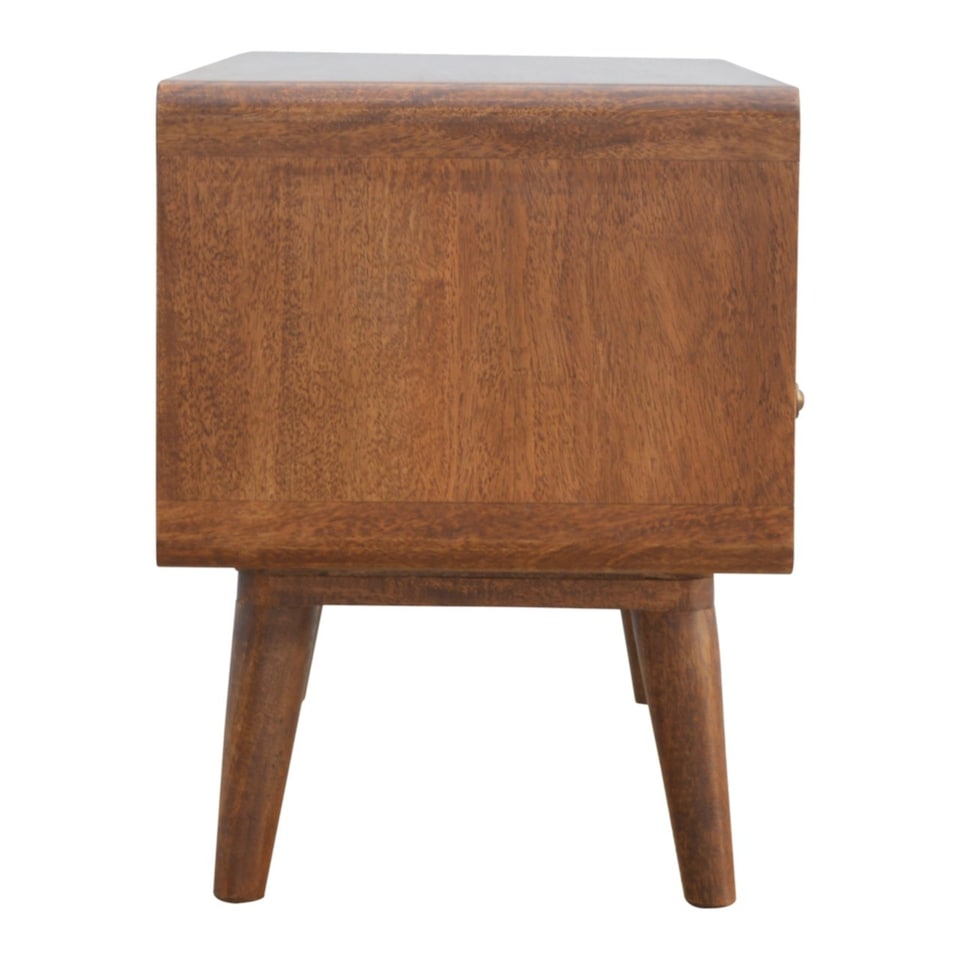 image 1 of Artisan Furniture Solid Wood Curved Chestnut Media Unit