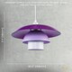image 7 of Modern Designer Purple and Lilac Lavender Metal Pendant Lighting Shade