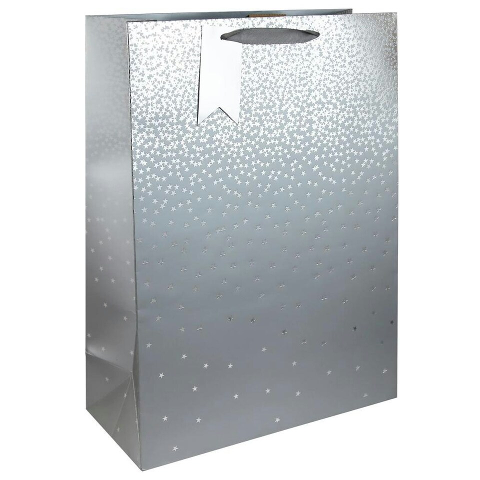 image 1 of Pack of 6 Silver Ombre Christmas Extra Large Gift Bags