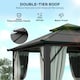 image 3 of Outsunny 3x3m Polycarbonate Hardtop Gazebo, Alum Frame, Grey