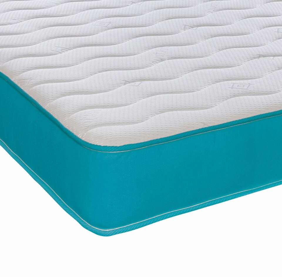 image 1 of Coil Sprung Hybrid Mattress - Medium Soft Comfort, Cooltouch Breathable Cover | Blue | European King Size