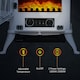 image 5 of HOMCOM Freestanding Fireplace Flame Effect Electric Heater Log Burning White