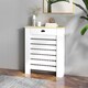 image 2 of HOMCOM Radiator Cover with Drawer, Horizontal Slat, 78cm, White
