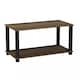 image 1 of Sandra 2 Tier Coffee Table Side Table With Shelf TV Stand Minimalist Style 83cm | Multi | Dark Oak with Black Legs