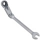 image 4 of 10mm Metric Double Jointed Flexi Ratchet Combination Spanner Wrench 72 Teeth
