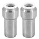 image 1 of SPARES2GO Radiator Valve 15mm x 10mm Pushfit Chrome Speed Fit Reducing Straight Compression Stem (Pack of 2)
