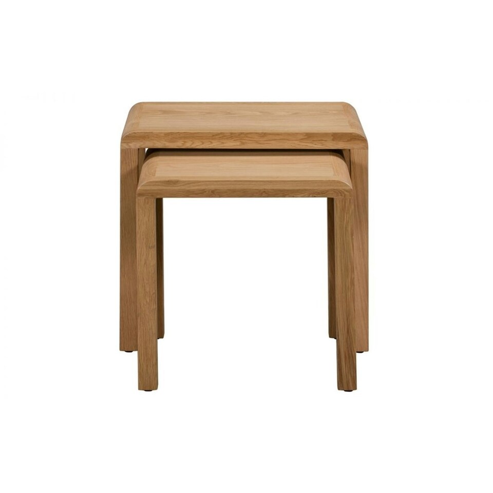 image 1 of Classic Stylish Curve Nest of Tables Brown