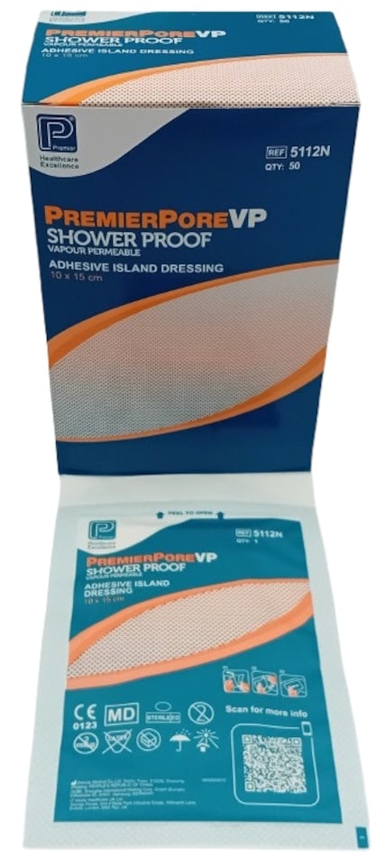 image 1 of Premierpore VP Adhesive Island Dressings 10cm x 15cm – Box of 50