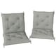 image 1 of Outsunny Set of 2 Garden Chair Cushions Seat Pad for Outdoor Use Khaki 