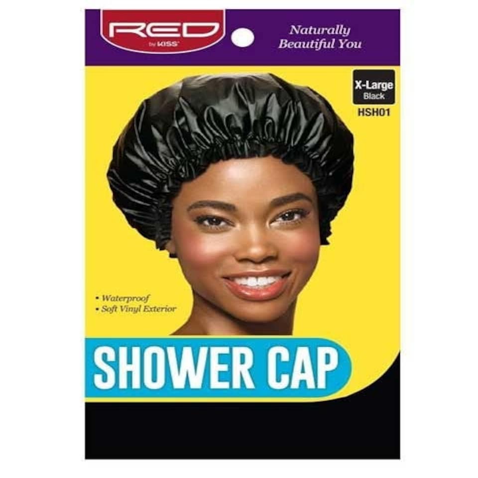 Red By Kiss Waterproof Shower Cap Black HSH01