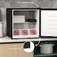 image 6 of HOMCOM Tabletop Mini Freezer with 35 Litre Capacity, Small Freezer with Reversible Door, Adjustable Temperature and Removable Wire Shelf for Bedrooms, Home Office, Black