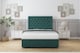 image 1 of Sloomy Montana Emerald Plush Divan Bed With Mattress No Drawers With 54" Floor Standing Headboard 4'6 Double | Green | Emerald | Double | 1