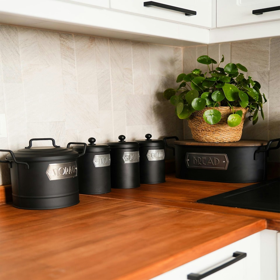 image 1 of Black Bread Bin