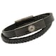 image 2 of Chelsea FC Leather Crest Bracelet - Black - One Size