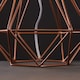 image 3 of ValueLights Angus Pair Copper Metal Basket Cage Table Lamps White Shades