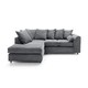 image 5 of Rivoli L Shape Corner Sofa in Jumbo Cord - Left Hand Facing Chaise Black
