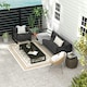 image 9 of Outsunny Reversible Waterproof Outdoor Rug W/ Carry Bag, 182 x 274cm, Grey
