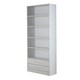 image 1 of Bookcase Display Shelf Freestanding Book Storage Unit Home Living Room Furniture White
