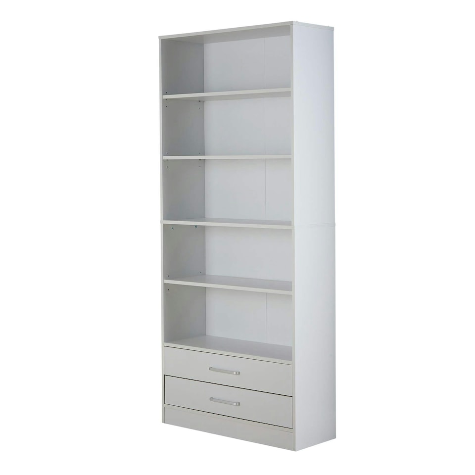 image 1 of Bookcase Display Shelf Freestanding Book Storage Unit Home Living Room Furniture White