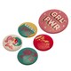 image 2 of Barbie Assorted Designs Badge Set - Pink/Blue/White - One Size