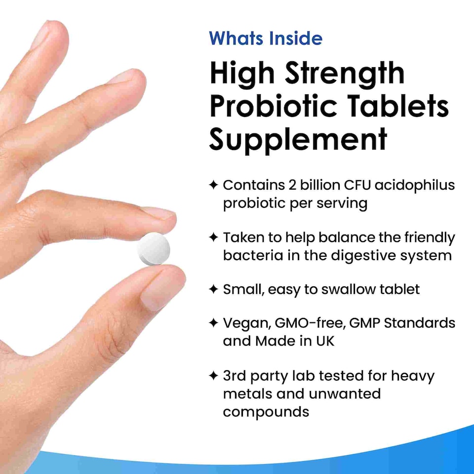 image 1 of Probiotic Supplements Acidophilus Tablets - Digestive & Gut