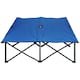 image 9 of Outsunny Double Camping Folding Cot Outdoor Portable Sleeping Bed, Blue