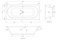 image 2 of Balterley Round DE Bath with Leg Set 1700x750 EL